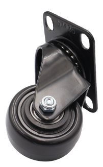 Kółko obrotowe łożyskowane Ø 50 mm z gumą – podstawa 50 × 70 mm. - 4