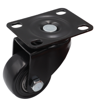 Zestaw 4 kółek obrotowych Ø 40 mm – gumowane, łożyskowane bez hamulca. - 2