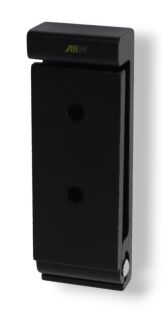 Wieszak pojedynczy składany aluminiowy czarny loft – montaż przykręcany. - 3