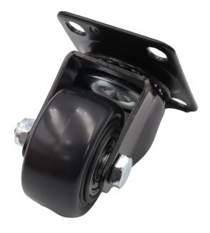 Kółko obrotowe łożyskowane Ø 40 mm z gumą – podstawa 43 × 60 mm. - 5